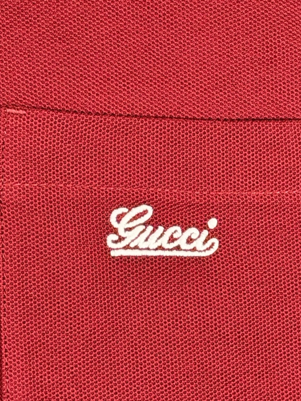 MEN'S GUCCI BURGUNDY POLO SHIRT CHEST POCKET SIZE SMALL REGULAR FIT LIKE NEW - Picture 7 of 8